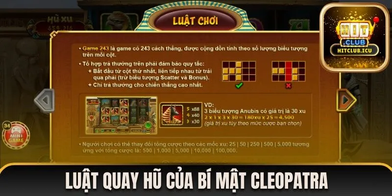 Luật quay hũ thú vị của siêu phẩm Cleopatra